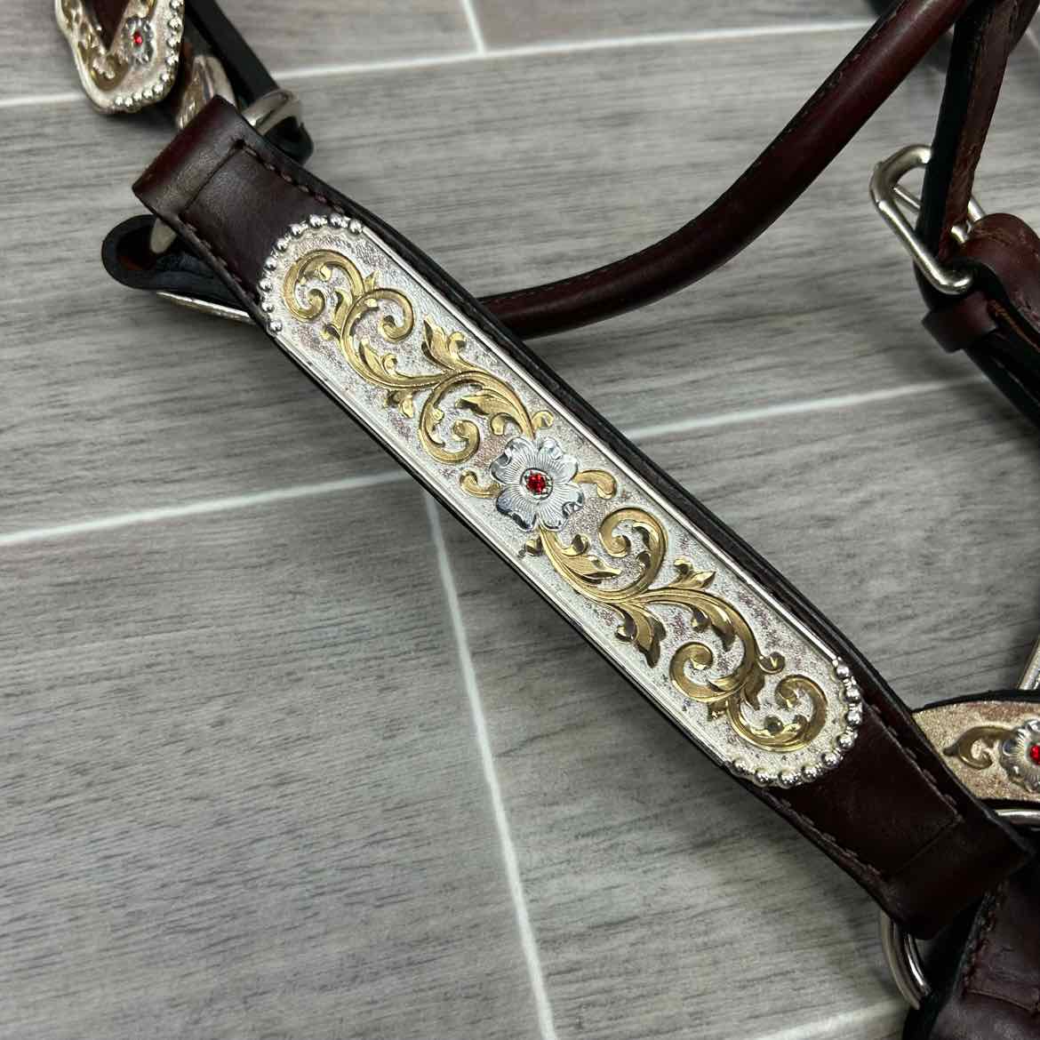 Kathy's Show Equipment #250 Santana Halter with Matching Leather Show Lead