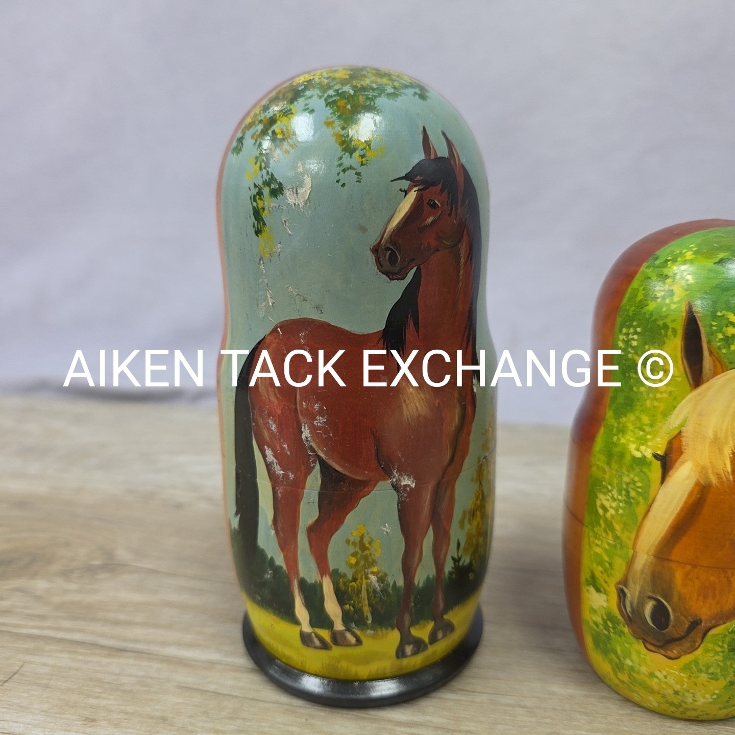 Matryoshka Nesting Dolls with Horse Design