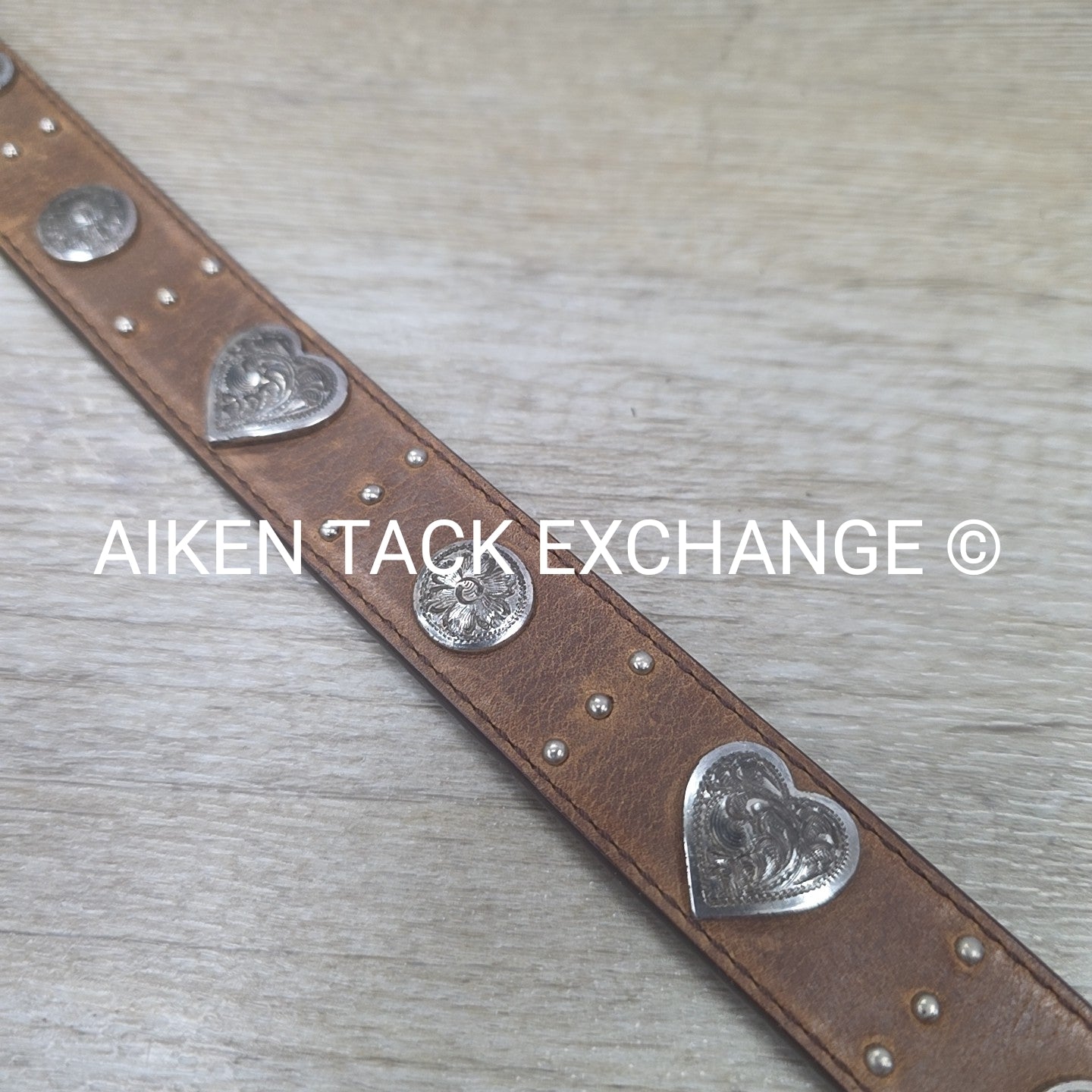 Ariat Heart Shaped Concho Belt, Size 28