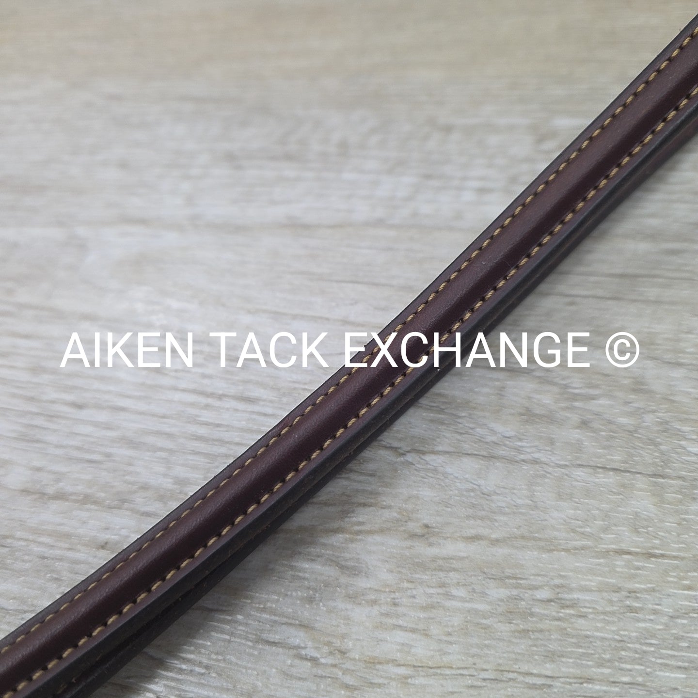 Fancy Stitched Raised Standing Martingale. Brown, Size Full
