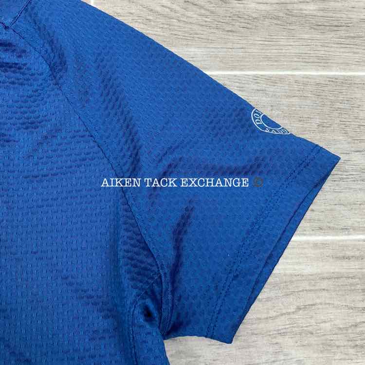 Dover Saddlery Quarter Zip Short Sleeve Shirt, Blue, Size XS