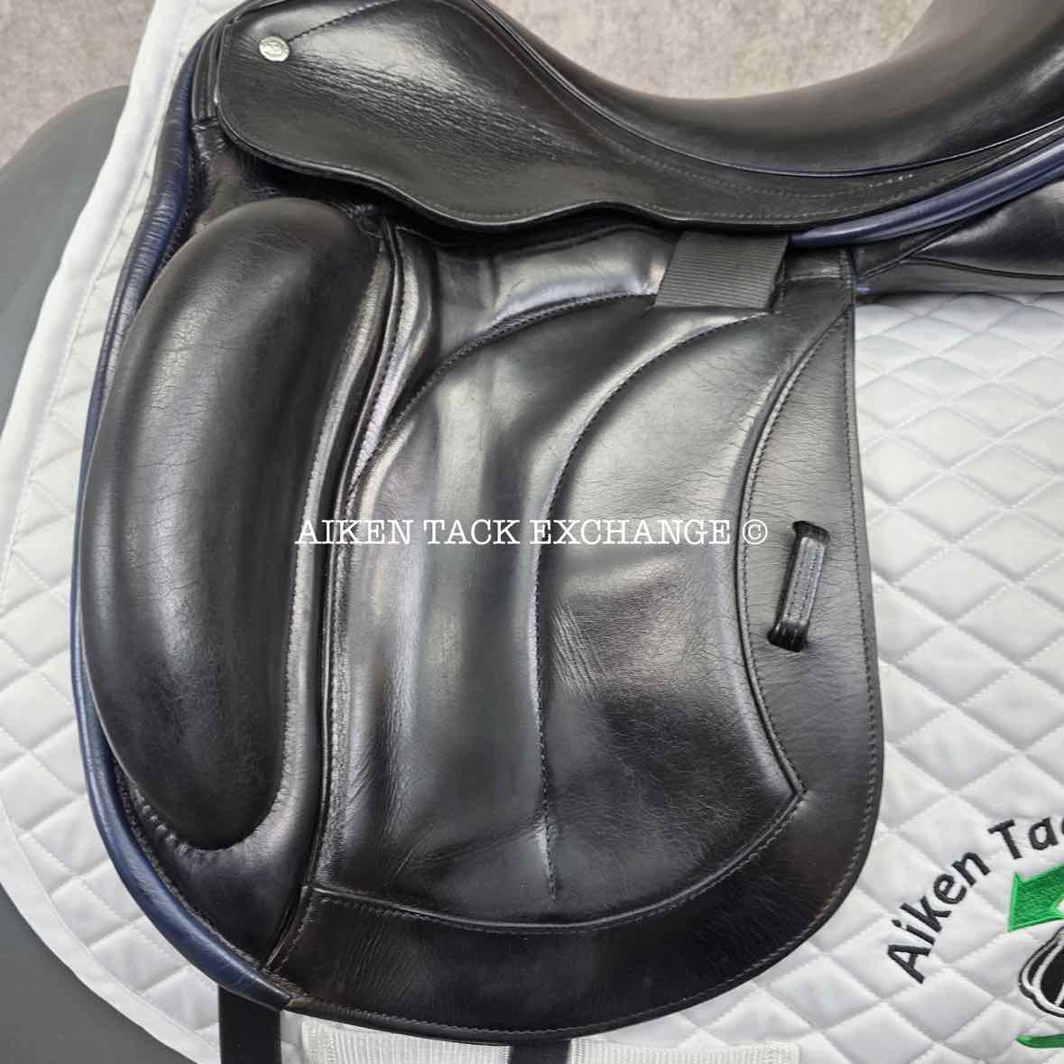2017 Custom Saddlery Advantage Monoflap Dressage Saddle, 18" Seat - Short Flap, Adjustable Tree, Wool Flocked Panels