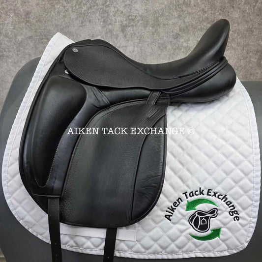 Takt TSD-10 Monoflap Dressage Saddle, 17.5" Seat, Wide Tree, Wool Flocked Panels