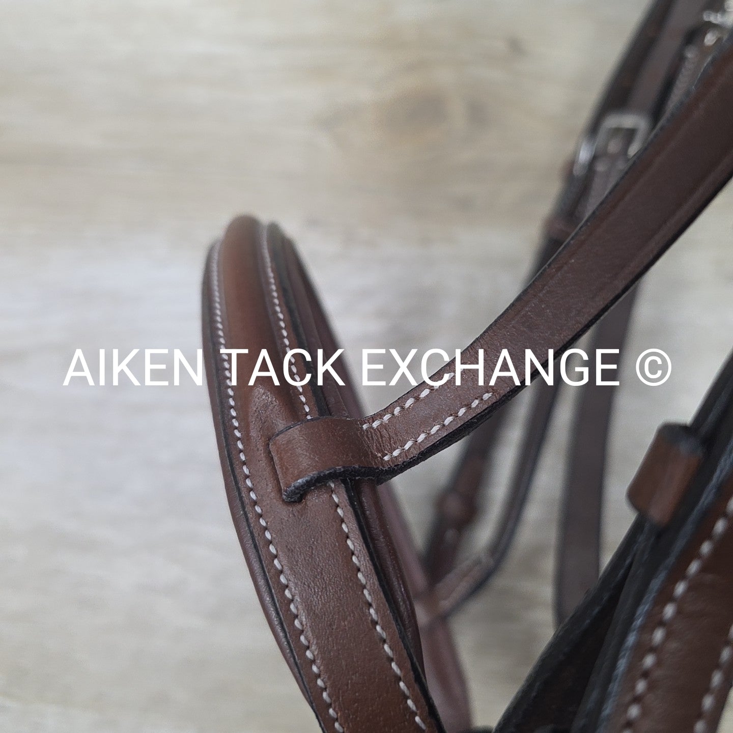 HDR Pro Mono Crown Padded Bridle with Reins, Australian Nut, Size Cob