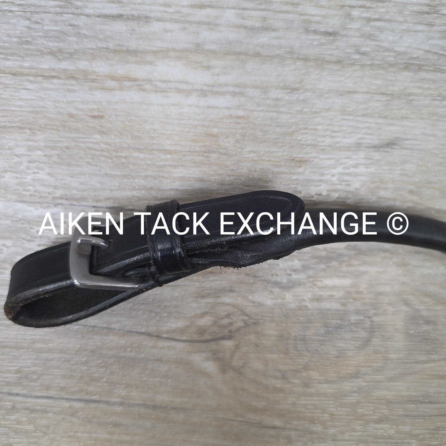 Rolled Leather Saddle Grab Strap, Black