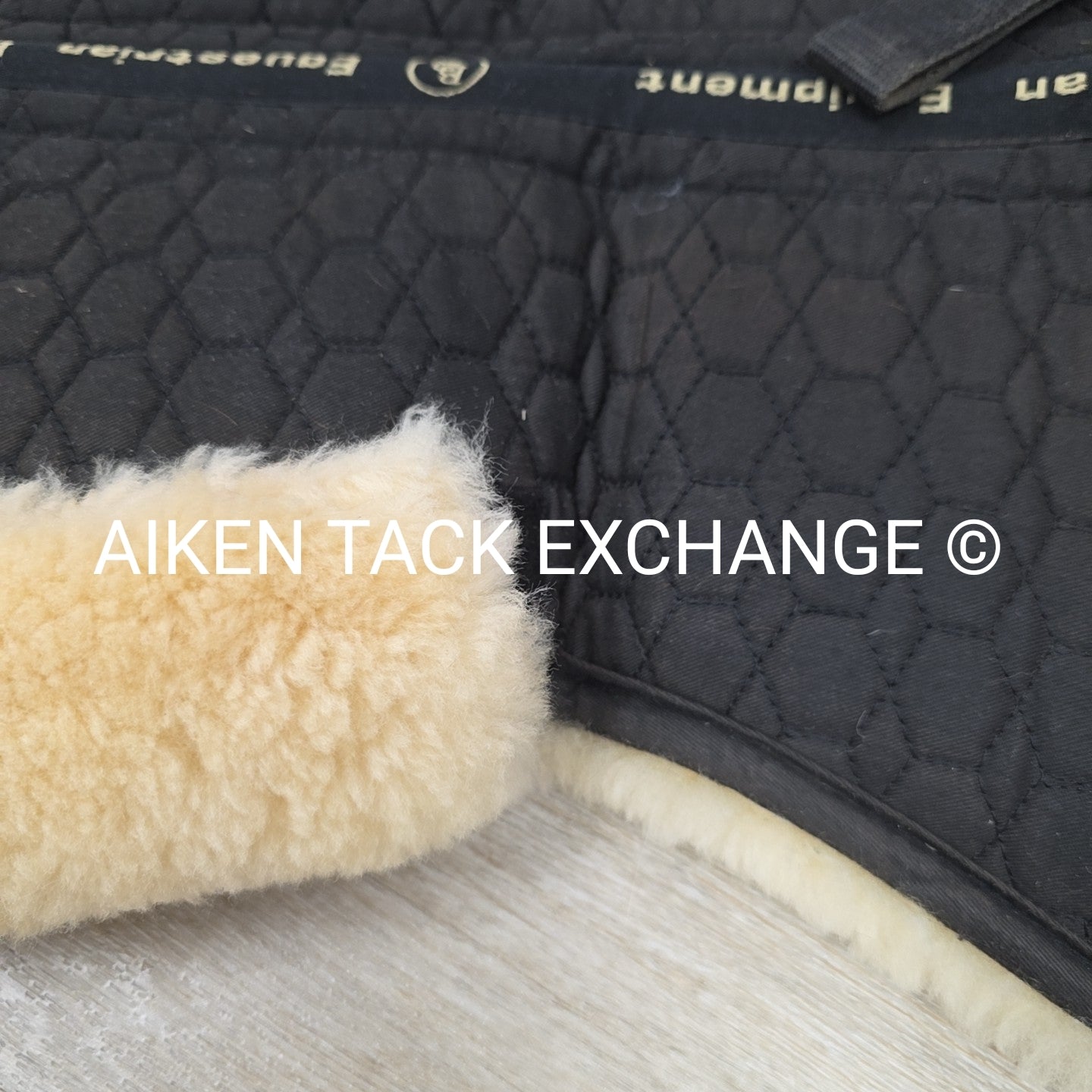 BR Equestrian Shimmable Sheepskin Half Pad, Size Full