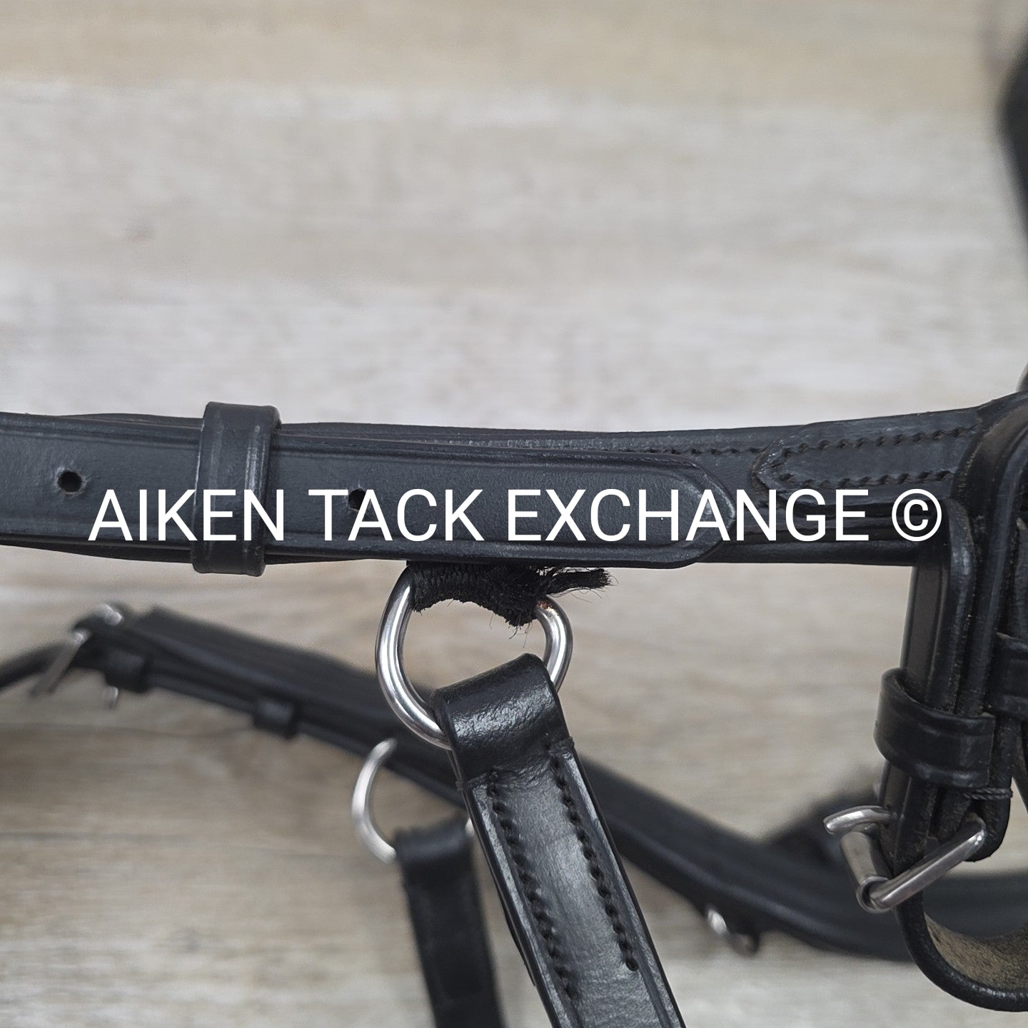 Bobby's English Tack Anatomic Bridle with Rubber Reins, Black, Size Full