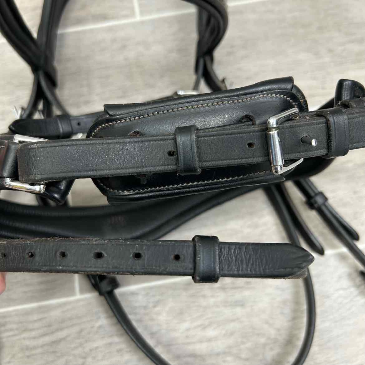 Acavallo Maesta Flash Bridle, No Reins, Black, Size Full