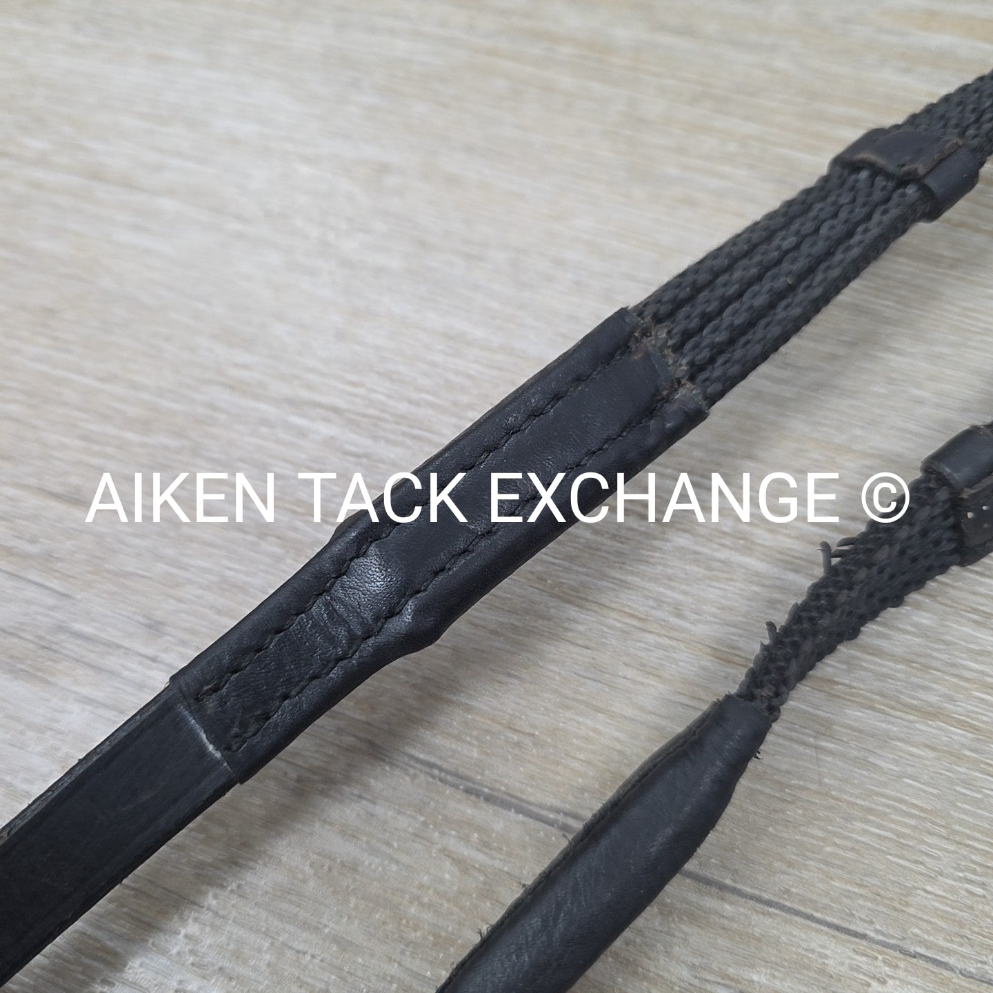 Correct Connect Sure Grip Rubber Reins with 4" Stops, Black, 48"