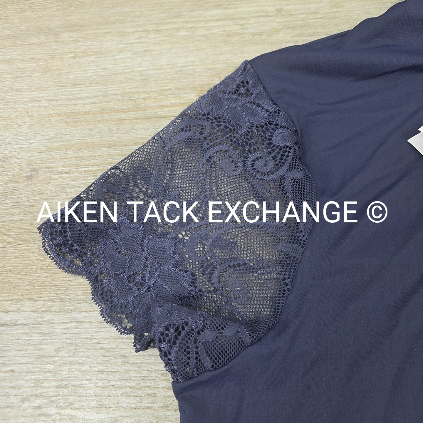 Kastel Denmark Lace Quarter Zip Cap Sleeve Top, Size Large