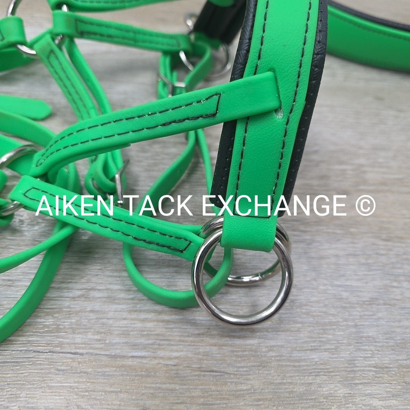 Biothane Bitless Bridle with Reins & Breastplate, Green, Size Full