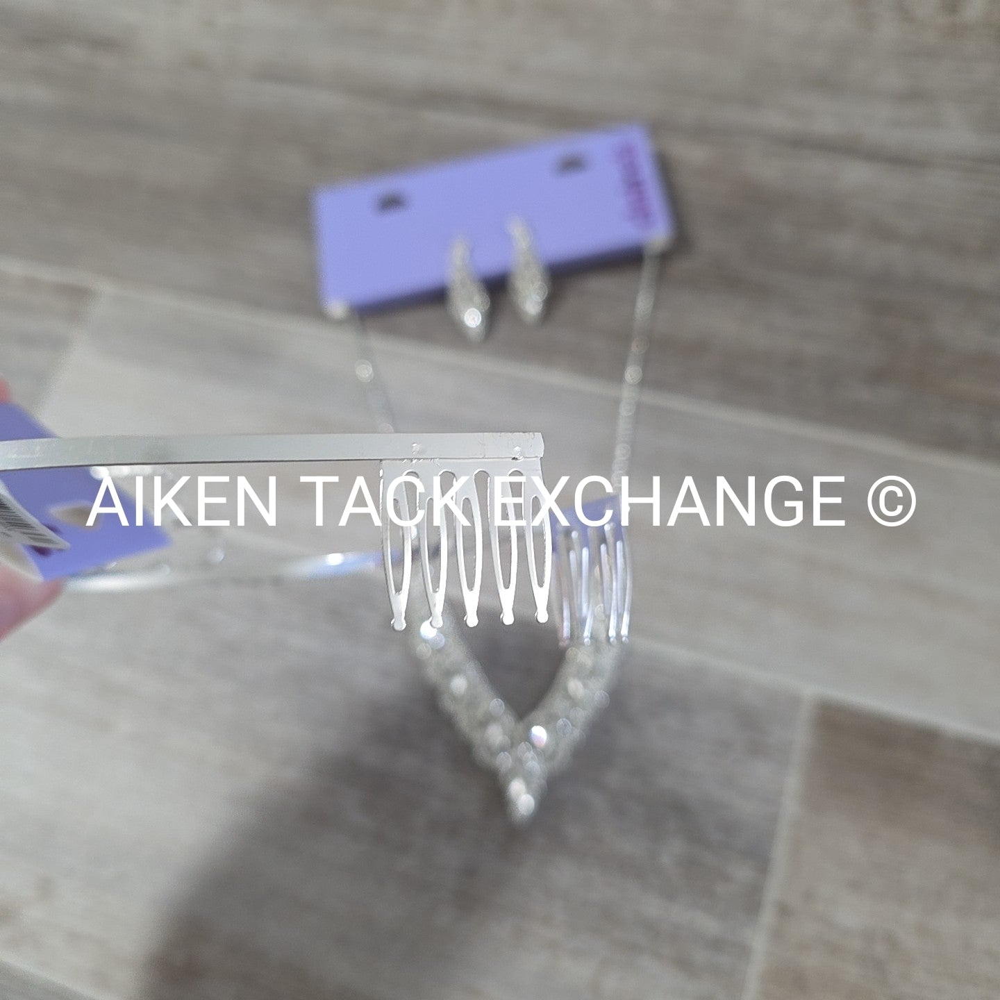 Claire's Bundle - 1 Tiara, 1 Set of Earrings, 1 Necklace