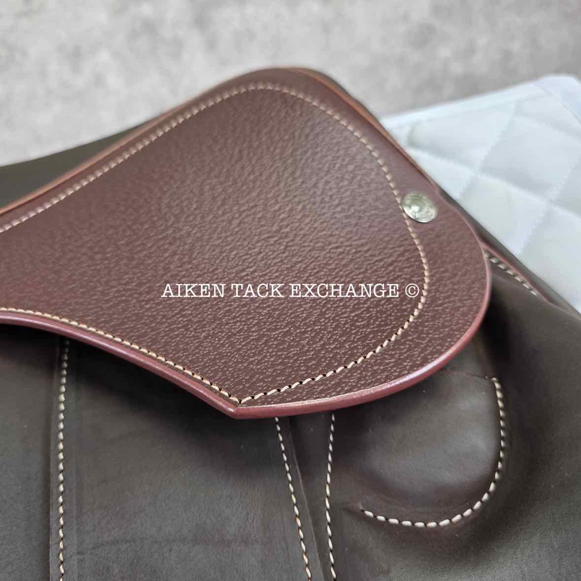 2023 Devoucoux Chiberta K Monoflap Jump Saddle, 16.5" Seat, 0KA Flap, Medium Tree, D3D Panels, Full Buffalo Leather
