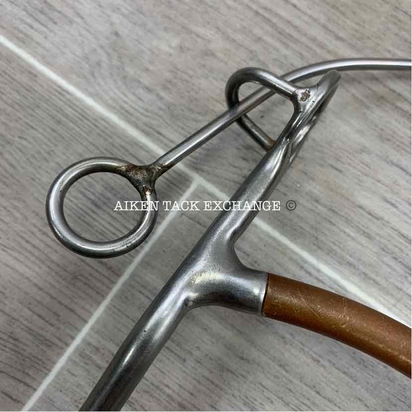 Équipement de mors occidentale, bouche à rouleau en cuivre à longue tige, mors de cheval d'entraînement en acier inoxydable 5 pouces 13cm 18 Équipement de mors occidentale, bouche à rouleau en cuivre à longue tige, mors de cheval d'entraînement en acier inoxydable 5 pouces 13cm 18