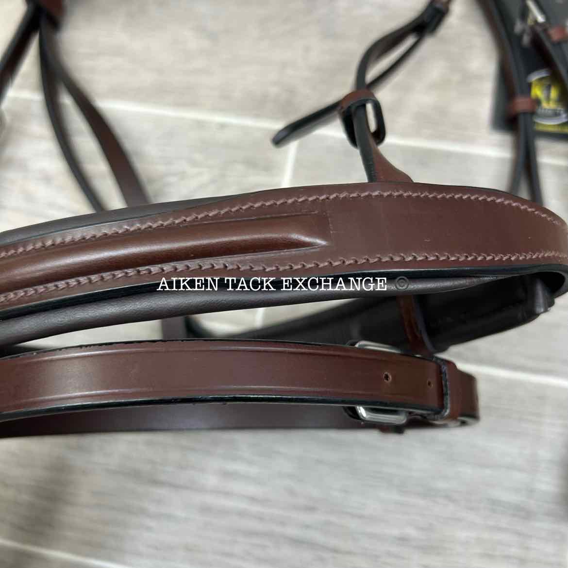 KL Select KL Italia Burghley Bridle with Reins, Brown, Size Full