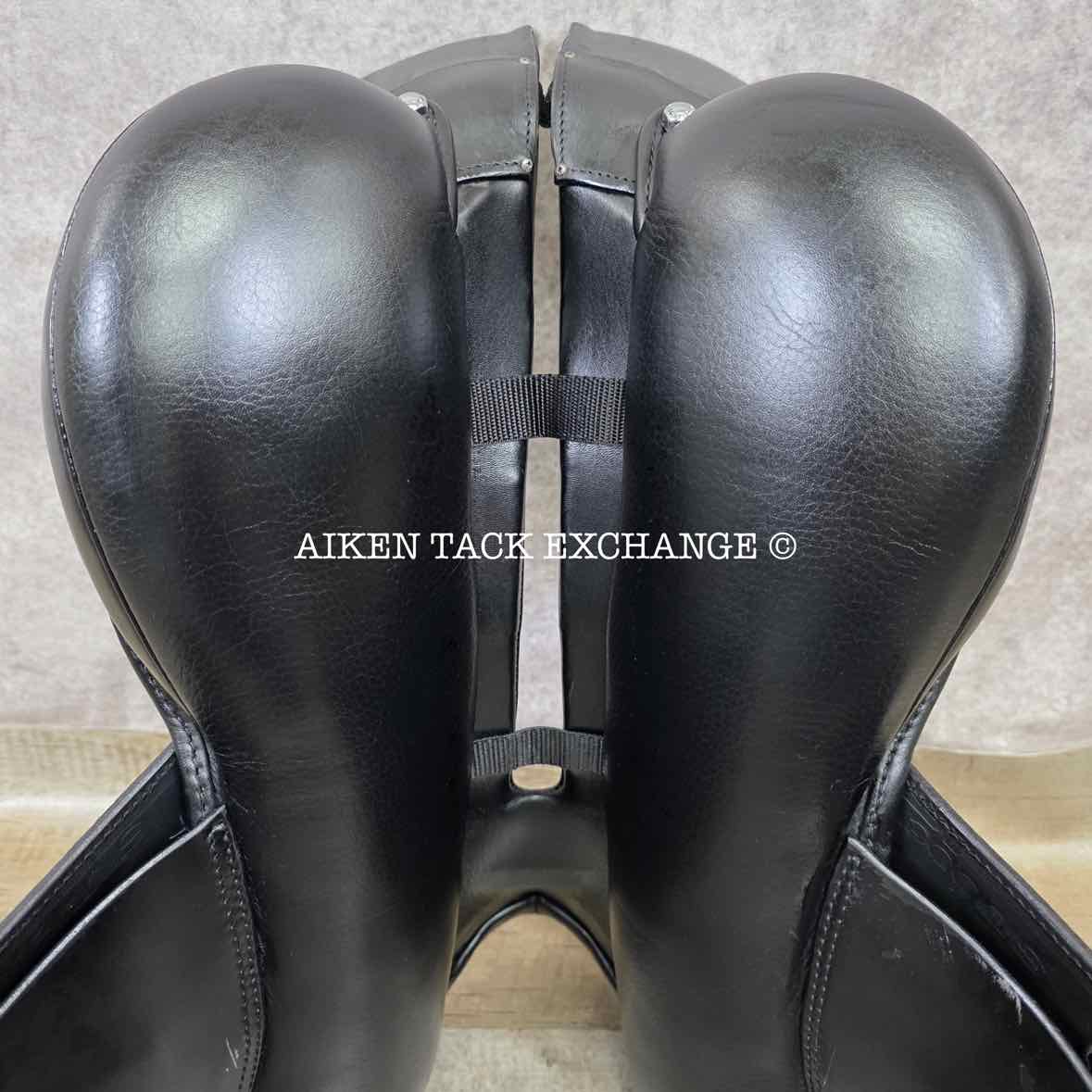 2014 Stubben Aramis Dressage Saddle with Equi-Soft, 18" Seat, 28cm Tree - Medium, Wool Flocked Panels
