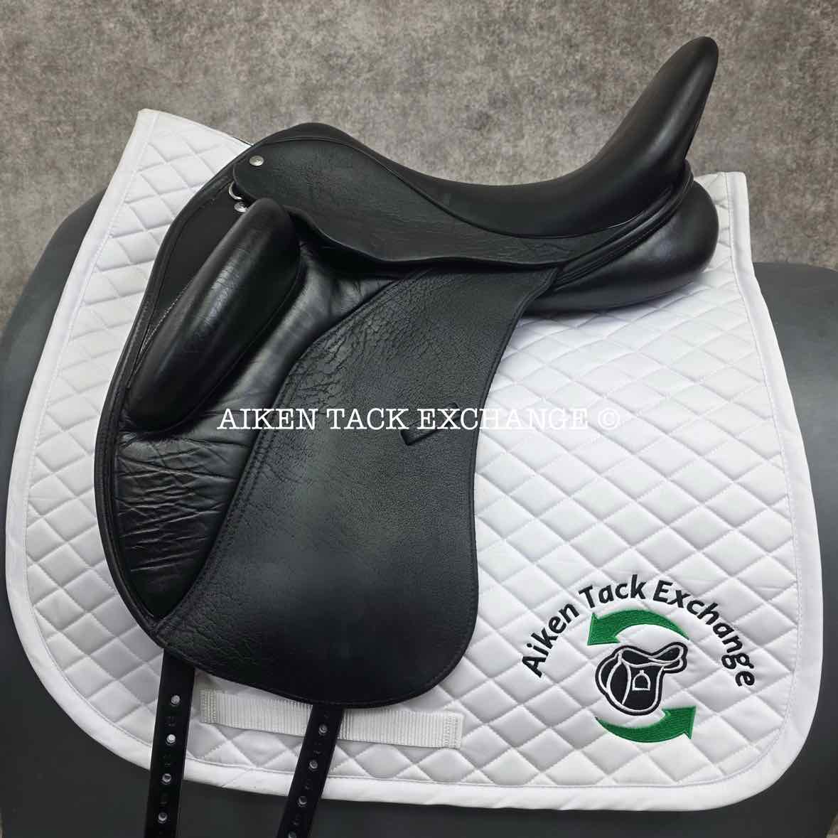 2019 Custom Saddlery Wolfgang Solo MKII Monoflap Dressage Saddle, 17" Seat, Adjustable Tree, Wool Flocked Panels