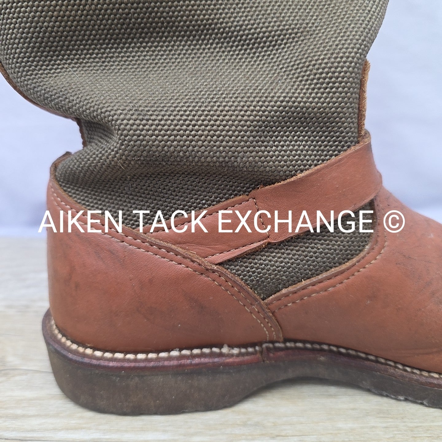 Chippewa Snake Proof Pull On Leather Buckle Boots, Size 8.5