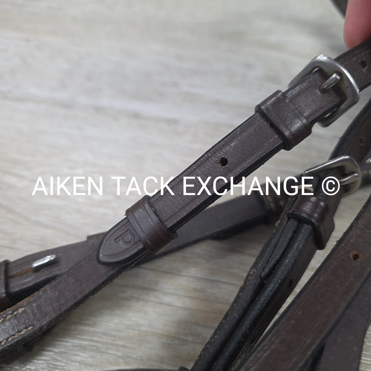 Fancy Stitched Bridle with Matching Laced Reins, Brown, Size Pony