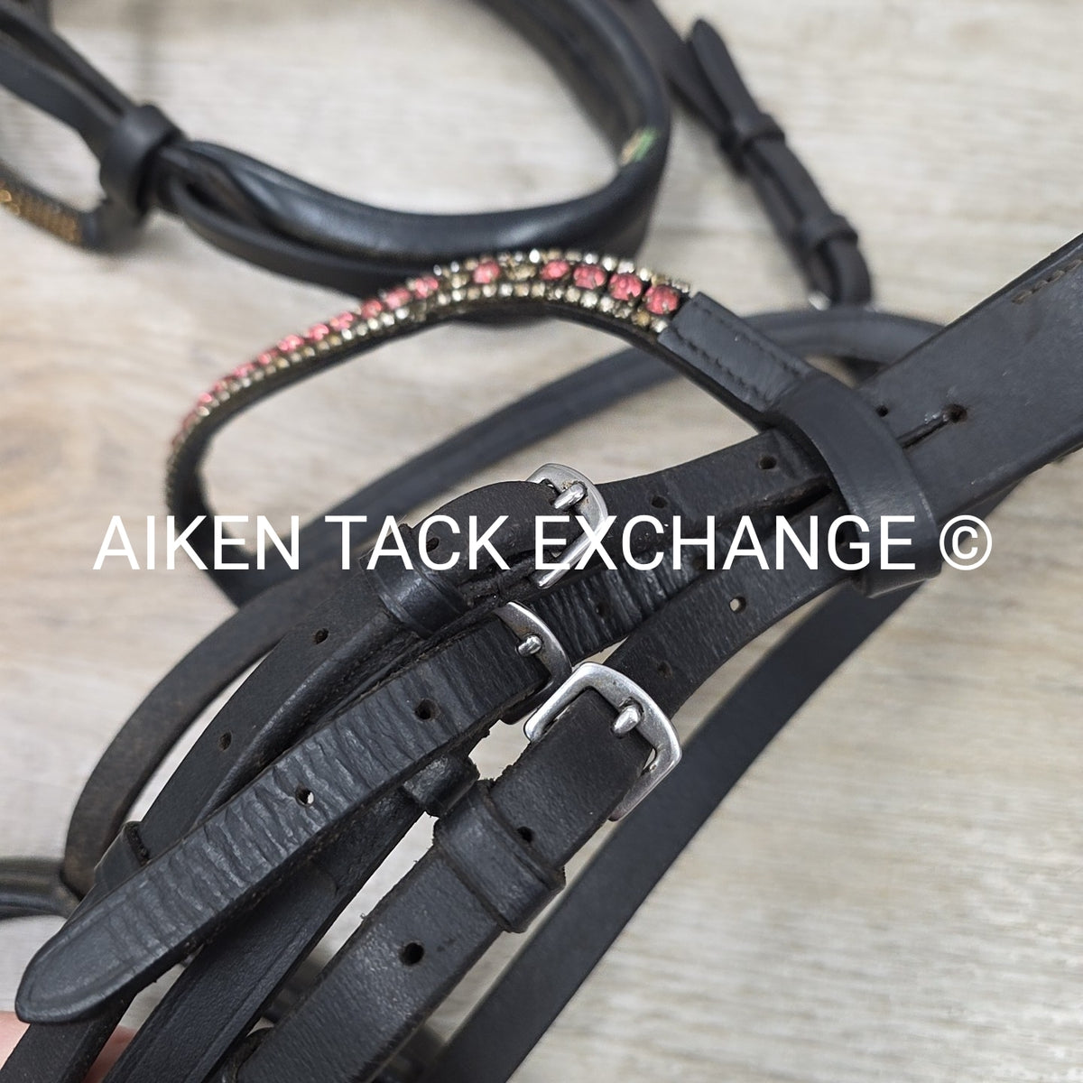 BARGAIN BUNDLE: 2 Dressage Bridles, No Reins, Black, Size Cob & Full