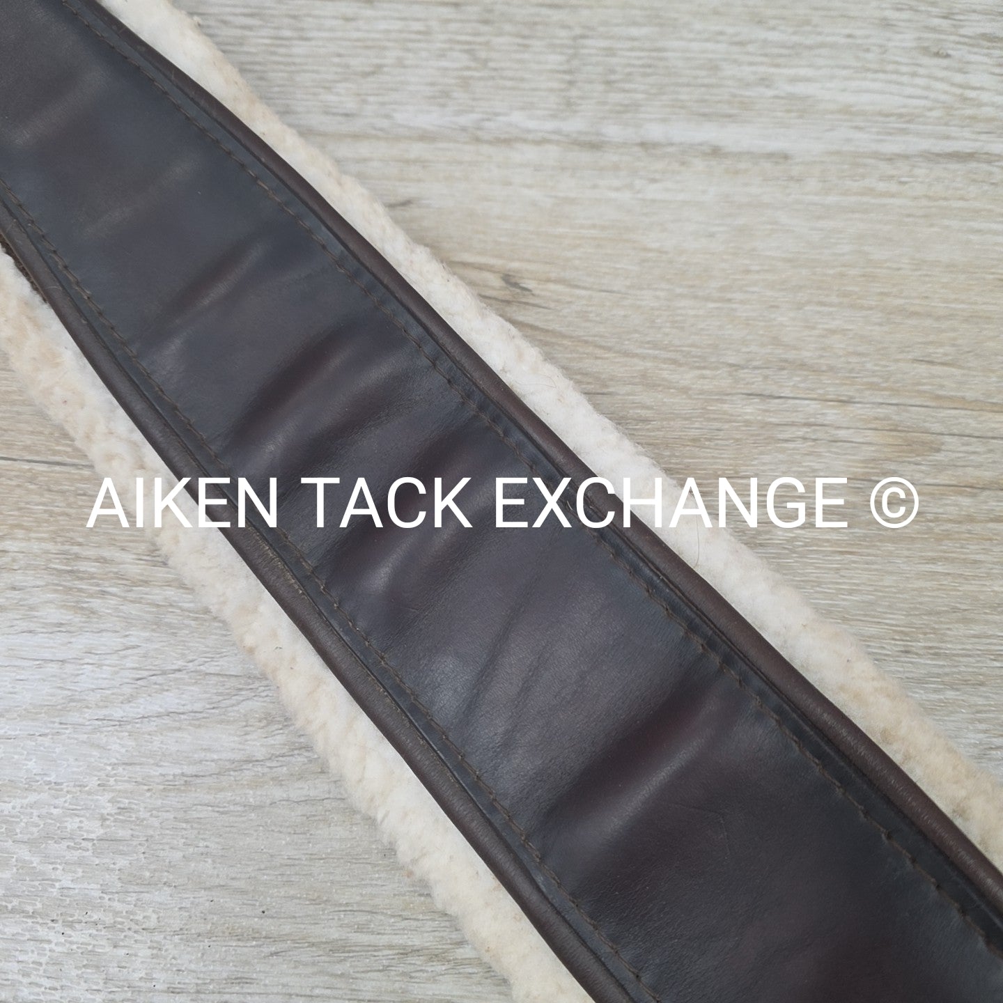 Edgewood Girth with Velcro Fleece & Double End Elastic, Brown, 56"