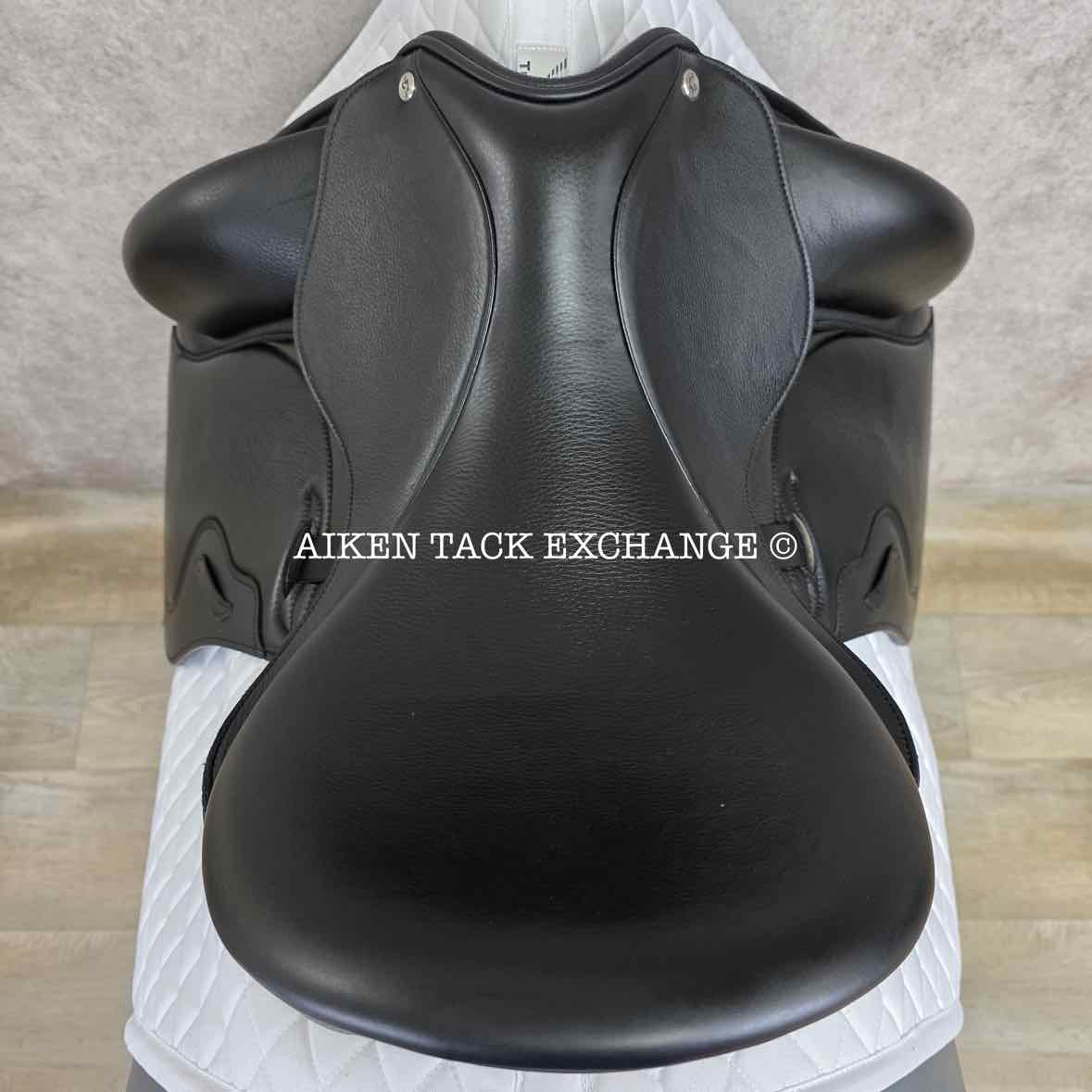 2023 Envy by Custom Saddlery Aurora Monoflap Dressage Saddle, 17" Seat, Adjustable Tree, Wool Flocked Panels