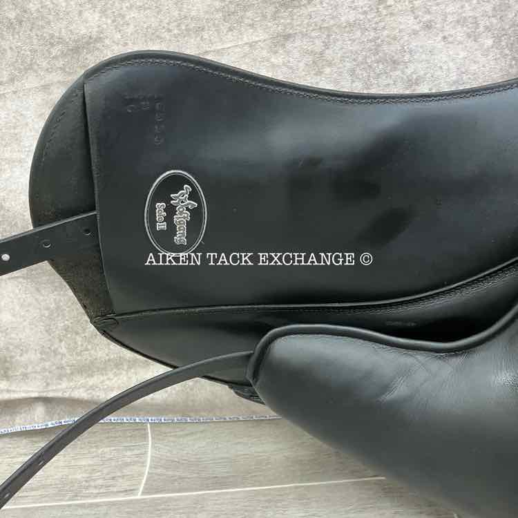 2018 Custom Saddlery Wolfgang Solo MKII Monoflap Dressage Saddle, 18" Seat, Adjustable Tree, Wool Flocked Panels