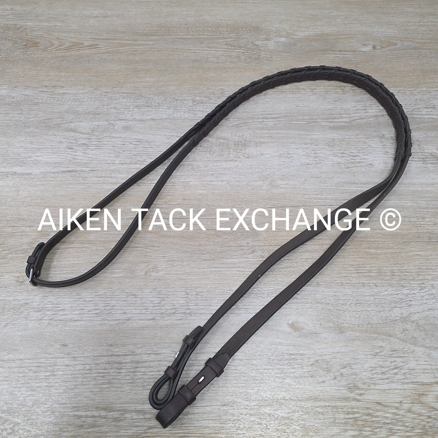 Flat Hunt Bridle with Matching Laced Reins, Brown, Size Cob