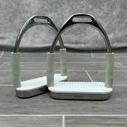 Coronet Jointed Flex Stirrup Irons 4.5"