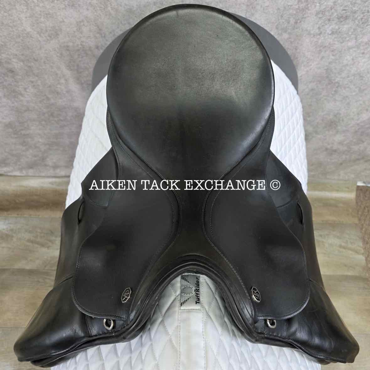 1990 Kieffer Wein DL Dressage Saddle, 17" Seat, Medium Wide Tree, Wool Flocked Panels