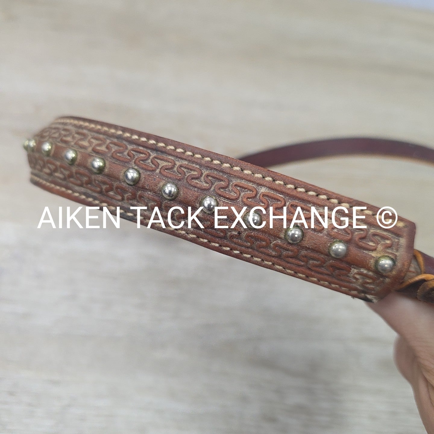 Martin Saddlery Leather Covered Rope Tie Down Noseband