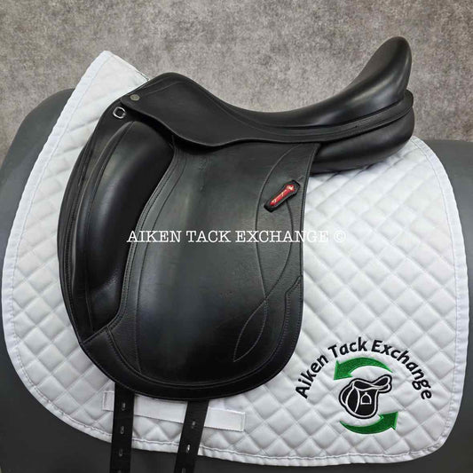 2016 Equipe Olympia Monoflap Dressage Saddle, 17.5" Seat, Medium Wide/Wide Tree, Foam Panels
