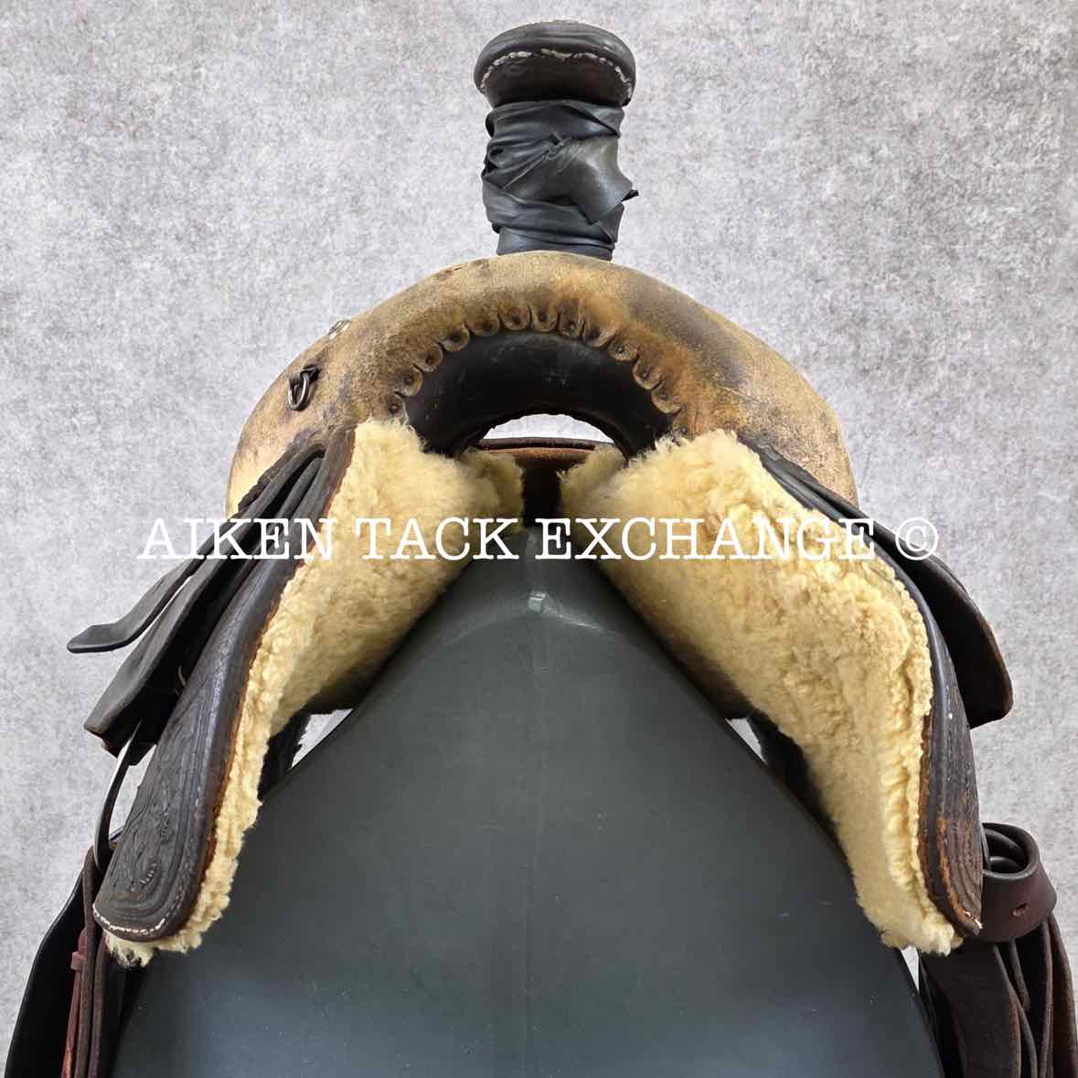 Roping Western Saddle, 15" Seat, Wide Tree - Full QH Bars, Weighs Approximately 49 lbs
