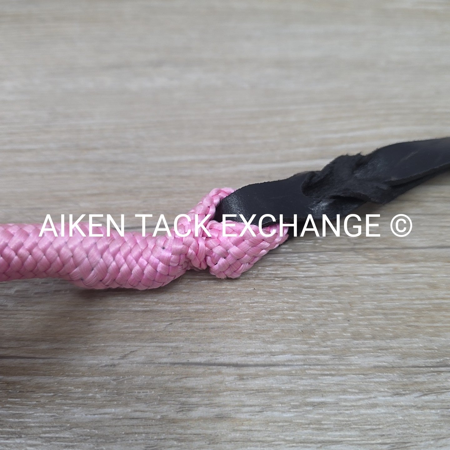 Equitem Braided Nylon Lead Rope with Leather Popper