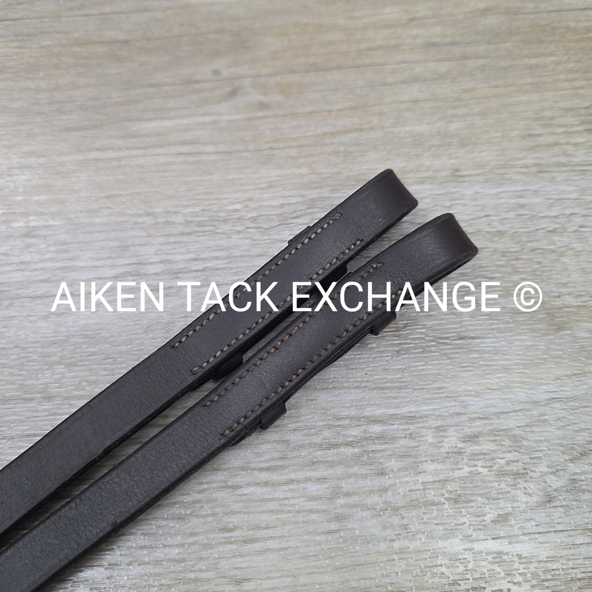 Flat Laced Reins, Brown, 56"