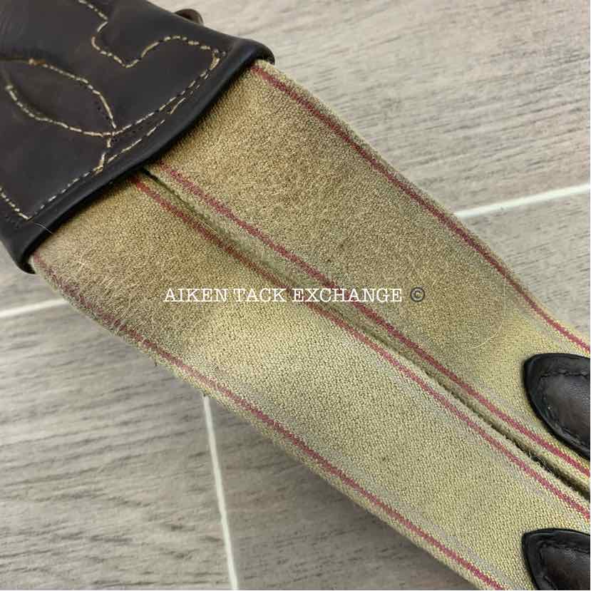 CWD Belly Guard Stud Girth with Double End Elastic, Brown, 50"