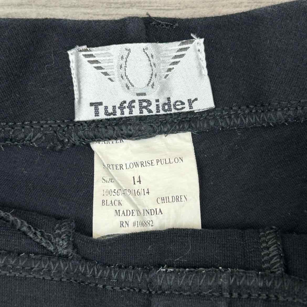 TuffRider Starter Low Rise Pull On Knee Patch Tights, Size 14