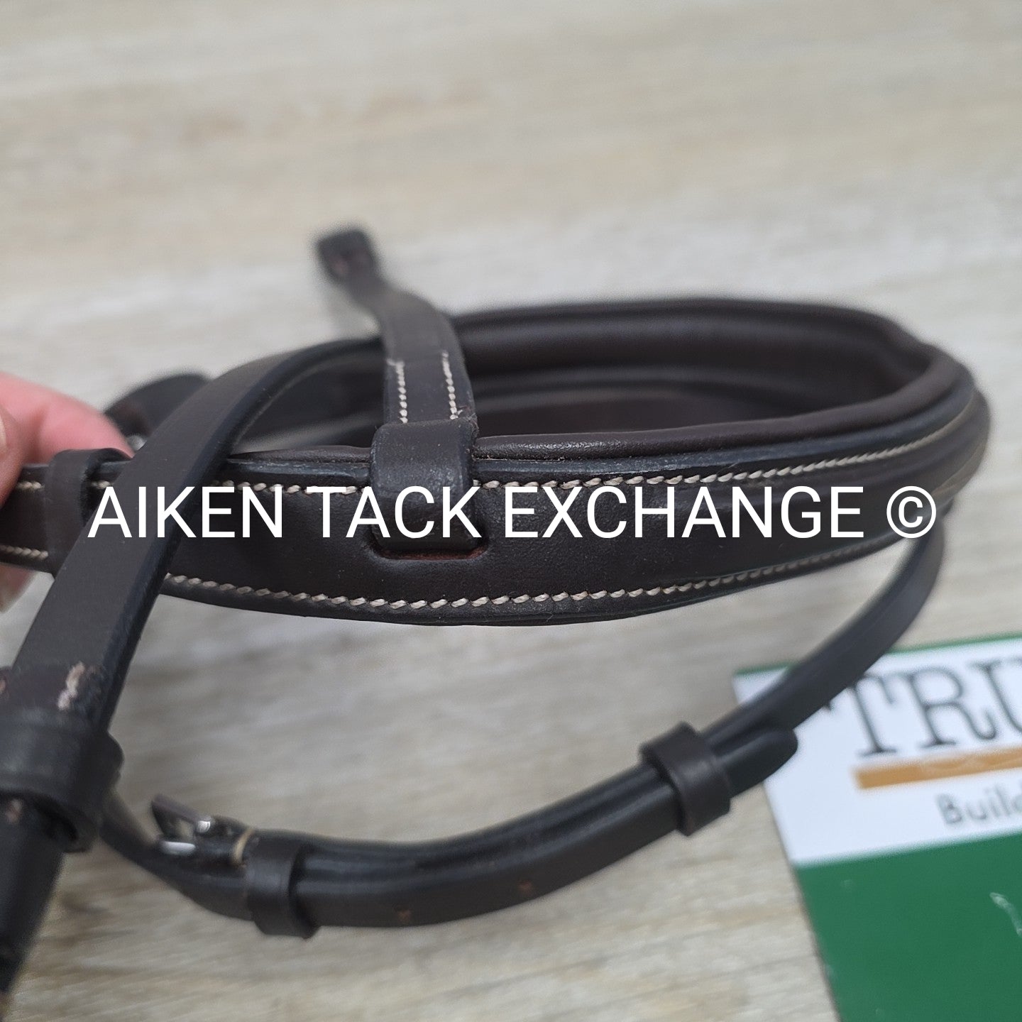 Dover Saddlery TRU-Fit Build-A-Bridle Fancy Stitched Flash Noseband, Brown, Full