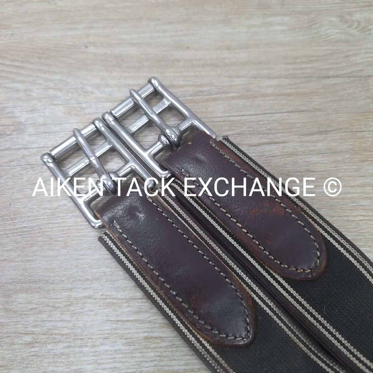 Contour Double End Elastic Girth, Brown, 52"