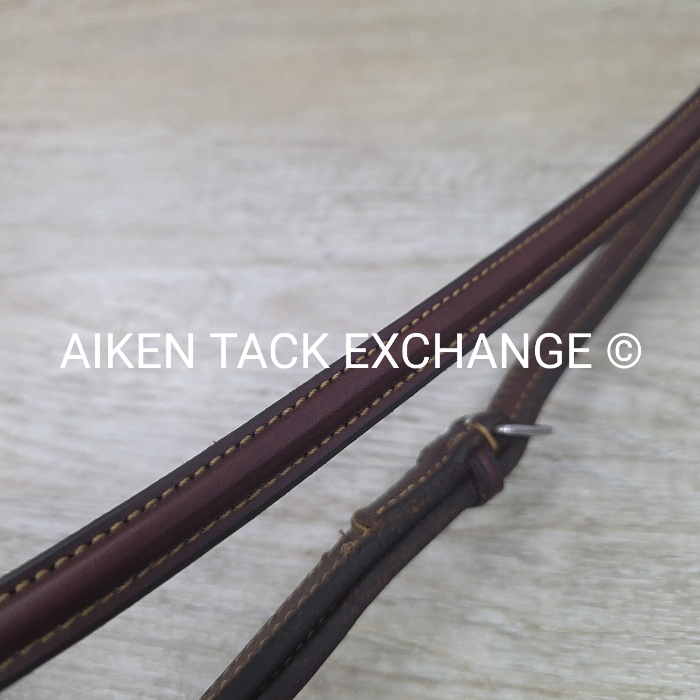 Fancy Stitched Raised Standing Martingale. Brown, Size Full