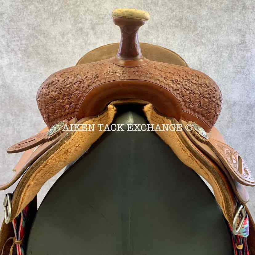 Cactus Saddlery Barrel Racing Trophy Western Saddle, 14" Seat, Wide Tree - Full QH Bars