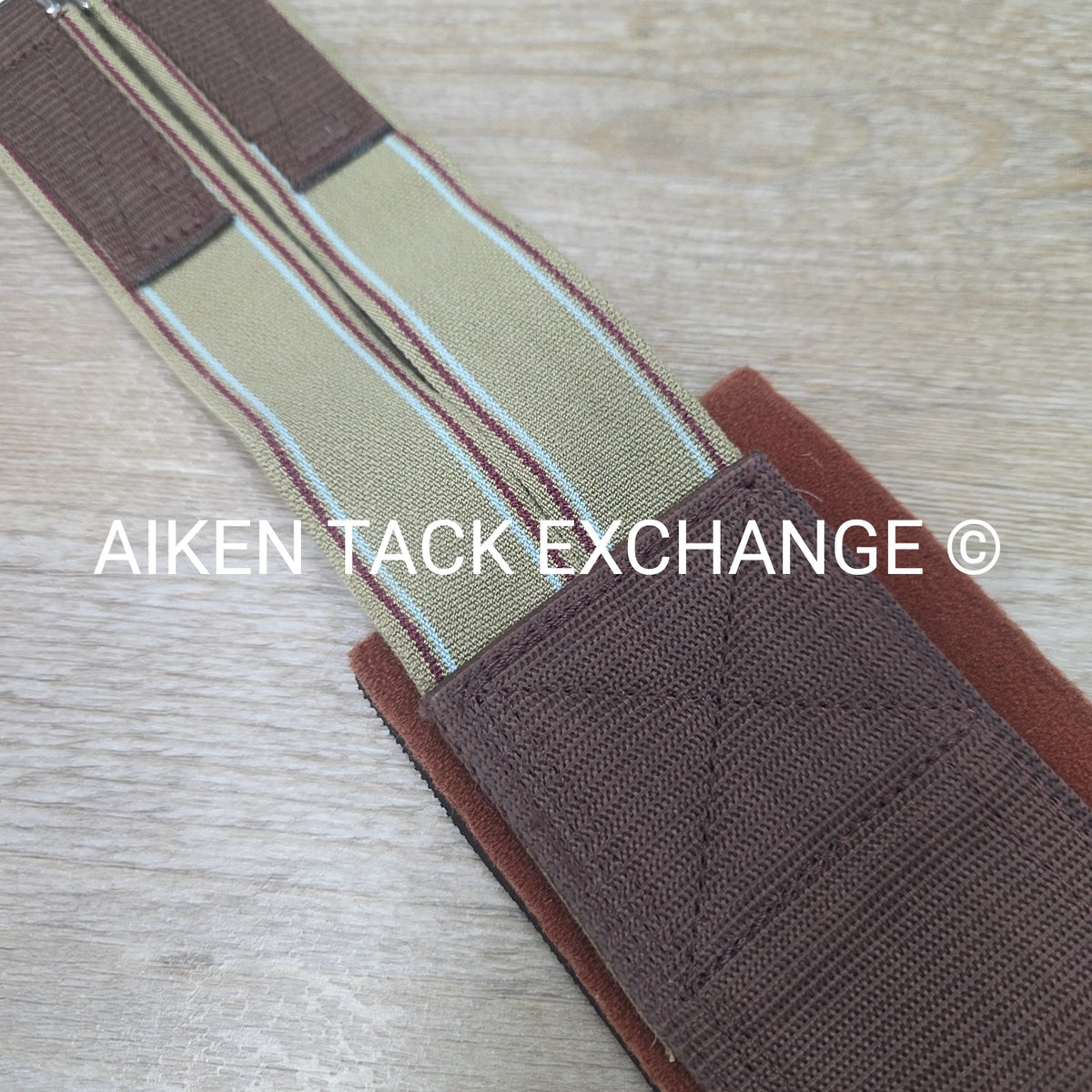 Neoprene Lined Double End Elastic Girth, Brown, Size 54"
