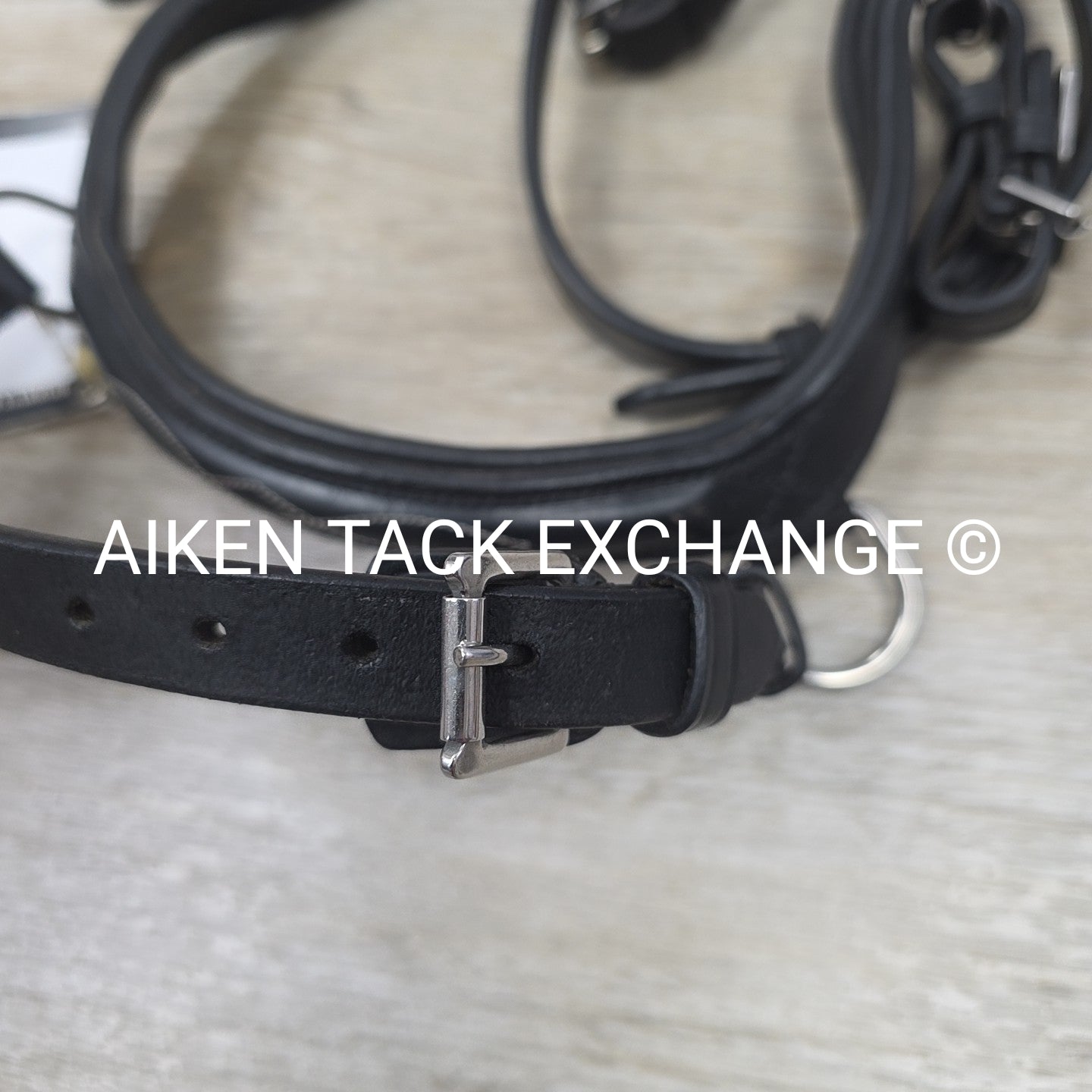 Bobby's English Tack Anatomic Bridle with Rubber Reins, Black, Size Full