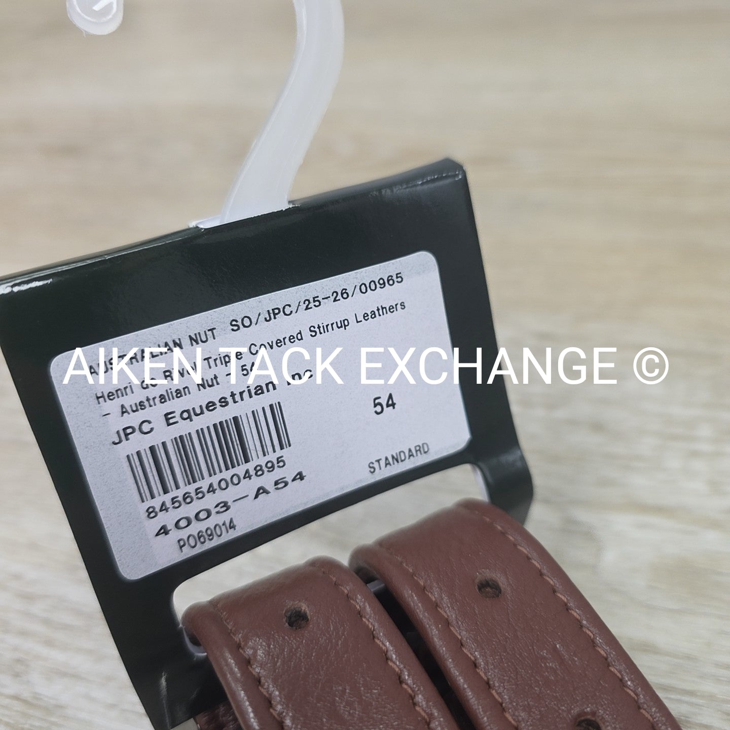 HDR Triple Covered Stirrup Leathers, Australian Nut, 54"