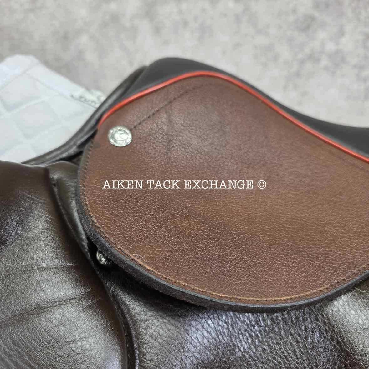 2019 Custom Saddlery Monte Carlo Monoflap Jump Saddle, 17.5" Seat, Adjustable Tree, Wool Flocked Panels