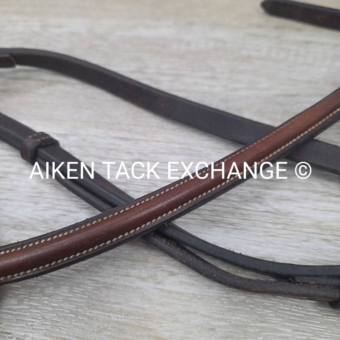 Bobby's English Tack Figure 8 Noseband, Brown, Size Full