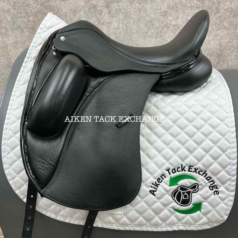 2023 Custom Saddlery Wolfgang Gemini R Monoflap Dressage Saddle, 17.5" Seat, Adjustable Tree, Wool Flocked Panels