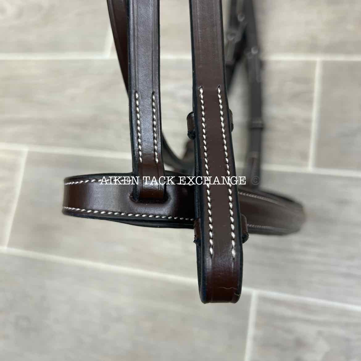 KL Select Red Barn Sovereign Hunter Bridle with Reins, Brown, Size Pony
