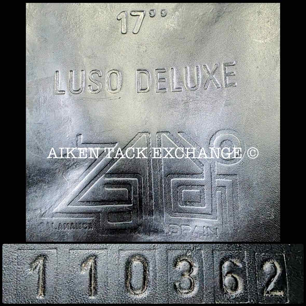 Zaldi Luso Deluxe Portuguese Dressage Saddle, 17" Seat, M/MW Tree, Wool Flocked Panels, Comes with Matching Tack & Accessories