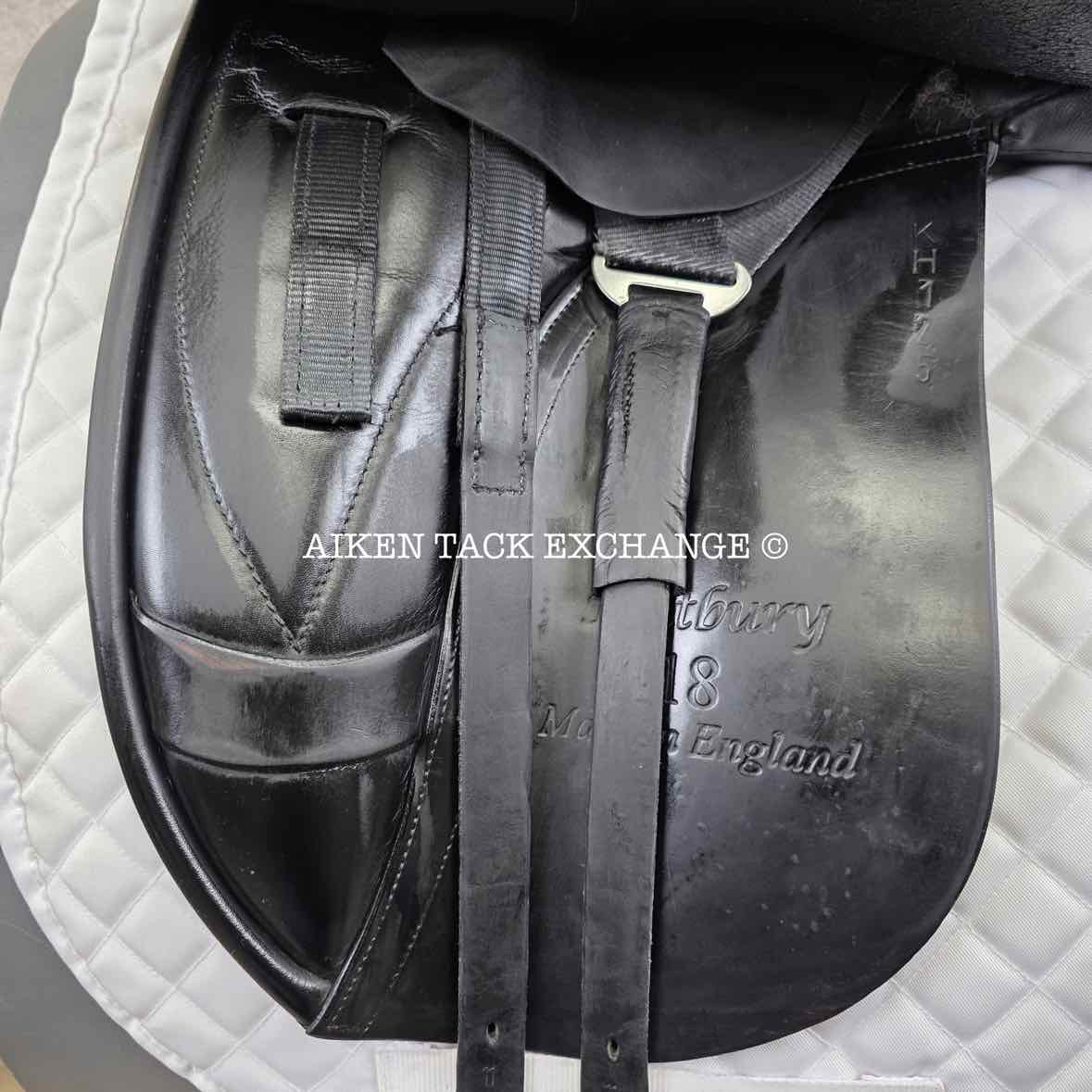 Kay Hastilow Kintbury Dressage Saddle, 18" Seat, Extra Wide Tree, Wool Flocked Panels